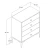 HANAH HOME Komoda Lizbon 536 Walnut Anthracite