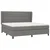 Vidaxl Box spring postelja z vzmetnico temno siva 200x200 cm blago