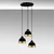 Opviq Luster Yildo-M-6874, 37x37x111cm, IP20, Crno-zlatne boje