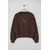 Trendyol Milla muški duks Twoaw24Sw00199, braon-braon