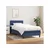 VIDAXL Box spring postelja z vzmetnico moder 90x190 cm blago