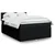 Vidaxl Box spring postelja z vzmetnico črna 140x200 cm blago