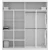 Garderobna omara Lux 203 cm - siva