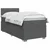 vidaXL Postelja boxspring z vzmetnico Temno siva 100 x 200 cm Blago