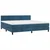 Vidaxl Box spring postelja z vzmetnico LED temno modra 200x200cm žamet