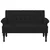 Klupa s naslonom crna 120x62x75,5 cm tkanina