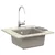Umivaonik Siva 430 x 460 mm 80% kvarc i 20% smola