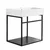 Postolje sa lavaboom HATRIA BAHIA_13 80x46.5 crno metalno - konzolno