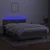 Vidaxl Box spring postelja z vzmetnico LED taupe 140x190 cm blago