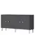 HANAH HOME Komoda Lessi 150 Anthracite Gold