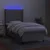 Vidaxl Box spring postelja z vzmetnico LED svetlo siva 90x200 cm blago