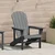 Adirondack stolica Svijetlo siva 82 x 74 x 92 cm HDPE