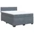 Vidaxl Box spring postelja z vzmetnico temno siva 160x200 cm žamet