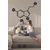 WallXpert metalni zidni ukras 5113, strukturna formula molekula serotonina, 75 x 53 cm, crni