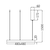 Braytron LED LED visilica BRY-BELLA-SLP-PD-KVADRATNA-CRNA-36W-3U1-IP20
