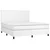 Vidaxl Box spring postelja z vzmetnico LED bela 160x200cm umetno usnje