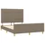 Vidaxl Posteljni okvir brez vzmetnice taupe 140x190 cm blago