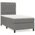 Greatstore Box spring postelja z vzmetnico temno siva 90x200 cm blago