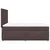 Vidaxl Box spring postelja z vzmetnico temno rjav 140x190 cm blago