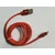 Xwave Kabl USB2.0 na Micro USB 2M,2A,aluminium,upleteni,crveni