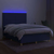 Vidaxl Box spring postelja z vzmetnico LED modra 140x200 cm blago