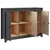 Komoda sivi 100 x 35 x 74 cm od masivne borovine