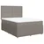 Vidaxl Box spring postelja z vzmetnico taupe 140x190 cm blago