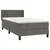 Vidaxl Box spring postelja z vzmetnico temno siva 80x200 cm žamet