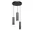 ITALUX PND-33849-3R-BK - Luster na sajli MACERA 3xE27/40W/230V crna