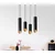 Luster na sajli VALDA 1xGU10/60W/230V 132 cm crna