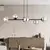 Luster na sajli ROSSI 6xE14/10W/230V crna/siva