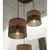 Luster na sajli KARBON 3xE27/15W/230V crna/braon