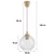 Brilagi - LED luster na sajli RETRO GLASS 1xE27/60W/230V, prečnik 18 cm, bež/providno