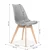 ModernHome Set trpezarijskih stolica Filipo, 4 komada, Sivi