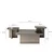 Hanah Home Klub sto Jazz 80x30x80cm Bež-Bronzani