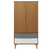 vidaXL Garderobna omara rjava 90x55x175 cm trdna borovina