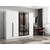 Hanah Home ormar sa reflektujućim staklom Nisa 20603, 225 cm, beli