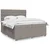 Vidaxl Box spring postelja z vzmetnico taupe 200x200 cm blago
