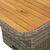 Vrtni stol sivi 110 x 110 x 71 cm poliratan i bagremovo drvo