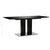 vidaXL Jedilna miza visok sijaj črna 180x90x76 cm MDF