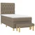 Vidaxl Box spring postelja z vzmetnico taupe 80x200 cm blago