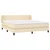 vidaXL vidaXL Box spring postelja z vzmetnico krem 180x200 cm blago, (20896594)