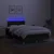 Krevet box spring s madracem LED crni 120 x 200 cm od tkanine