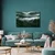 Slika meglen gorski gozd ob zori - 60x40