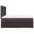 Vidaxl Box spring postelja z vzmetnico temno rjav 200x200 cm blago
