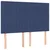 Greatstore Box spring postelja z vzmetnico LED modra 140x190 cm blago