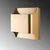 Opviq Zidna lampa Bera-15302, 25x25x11cm, IP20, Zlatna boje