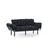Atelier del Sofa Trosed na razvlačenje Nitta 185x85x70cm Crni