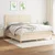 Vidaxl Box spring postelja z vzmetnico krem 180x200 cm blago