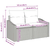 Set sofe s jastukom 6 pcs Svjetlosiva poliratan